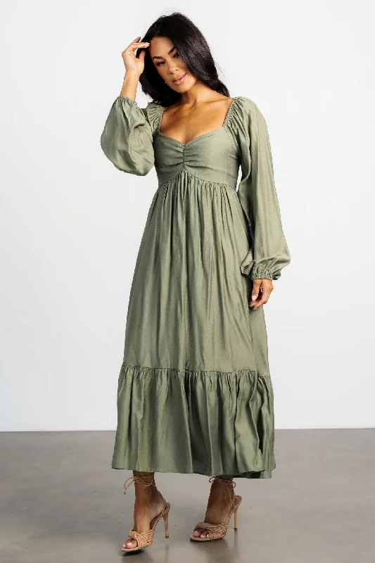 Brittany Long Sleeve Dress | Olive