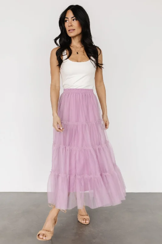 Galena Tulle Skirt | Dusty Orchid