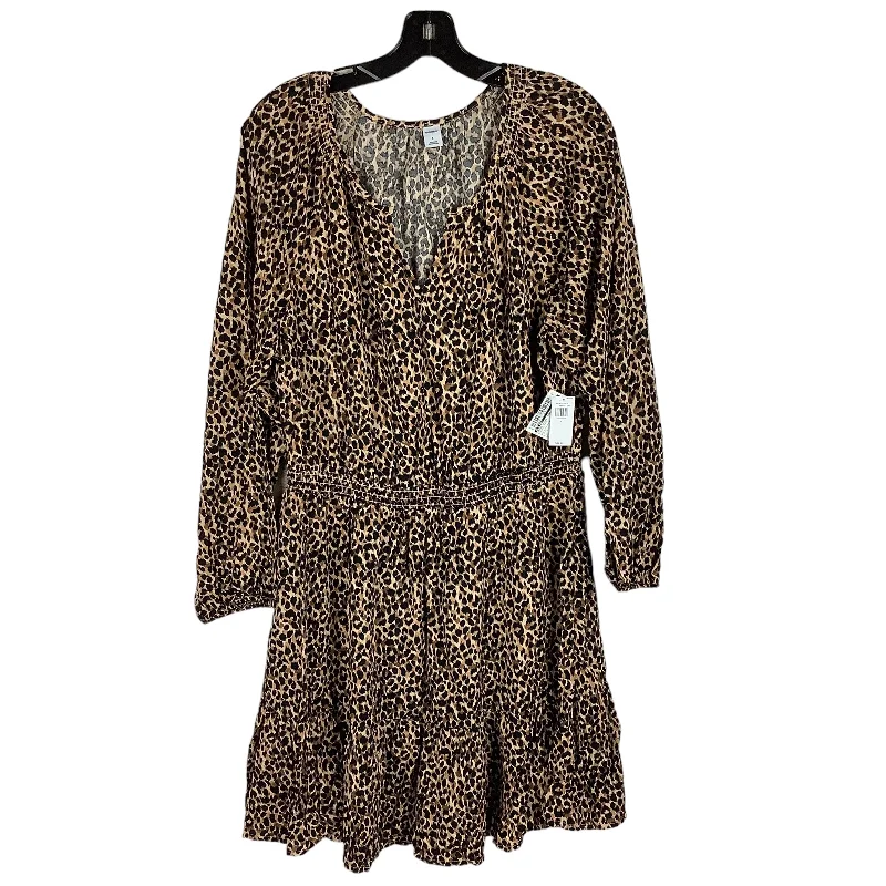 Animal Print Dress Casual Midi Old Navy, Size L