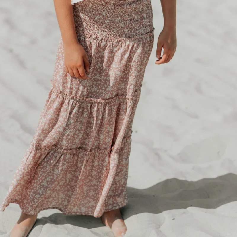 Bella Dress-Skirt (dusty pink floral) FINAL SALE