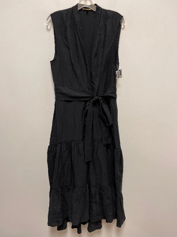 Black Dress Casual Maxi Clothes Mentor, Size L