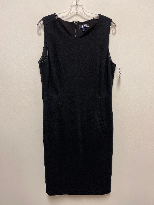 Black Dress Casual Midi Lands End, Size L