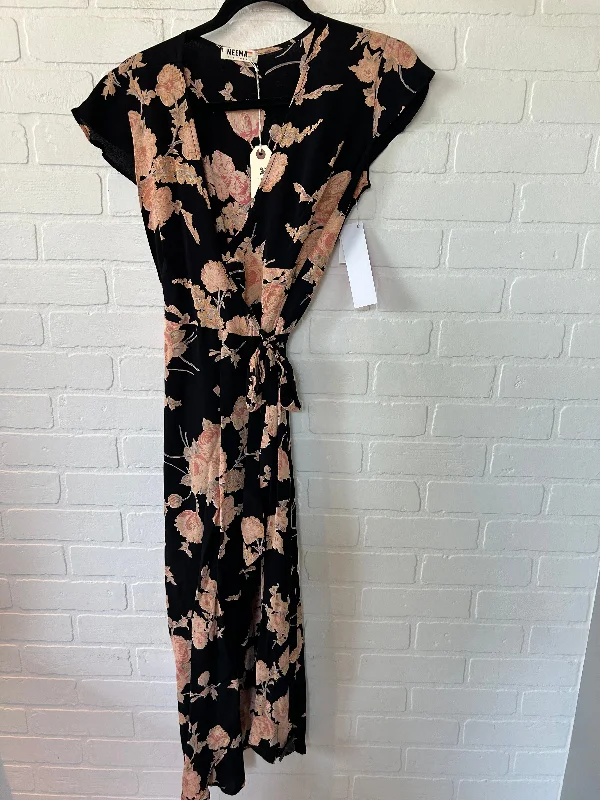 Black & Tan Dress Casual Maxi NEEMA CALIFORNIA, Size S