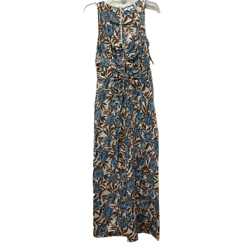 Blue & Brown Dress Casual Maxi Madewell, Size 4