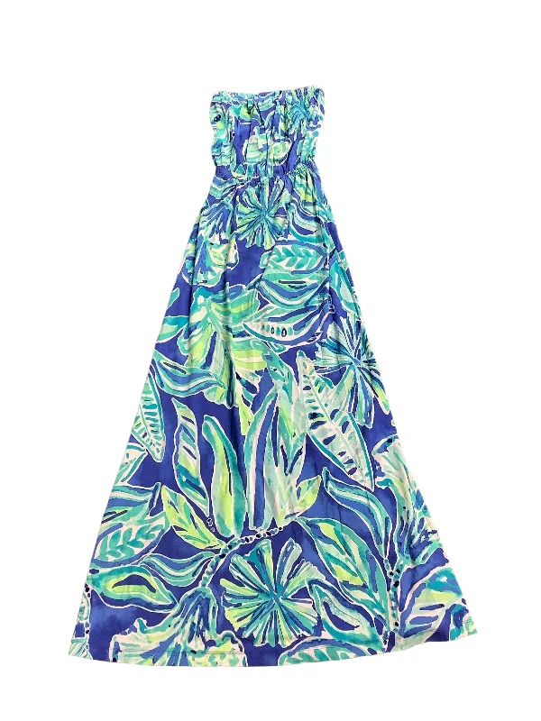 Blue Dress Casual Maxi Lilly Pulitzer, Size Xxs