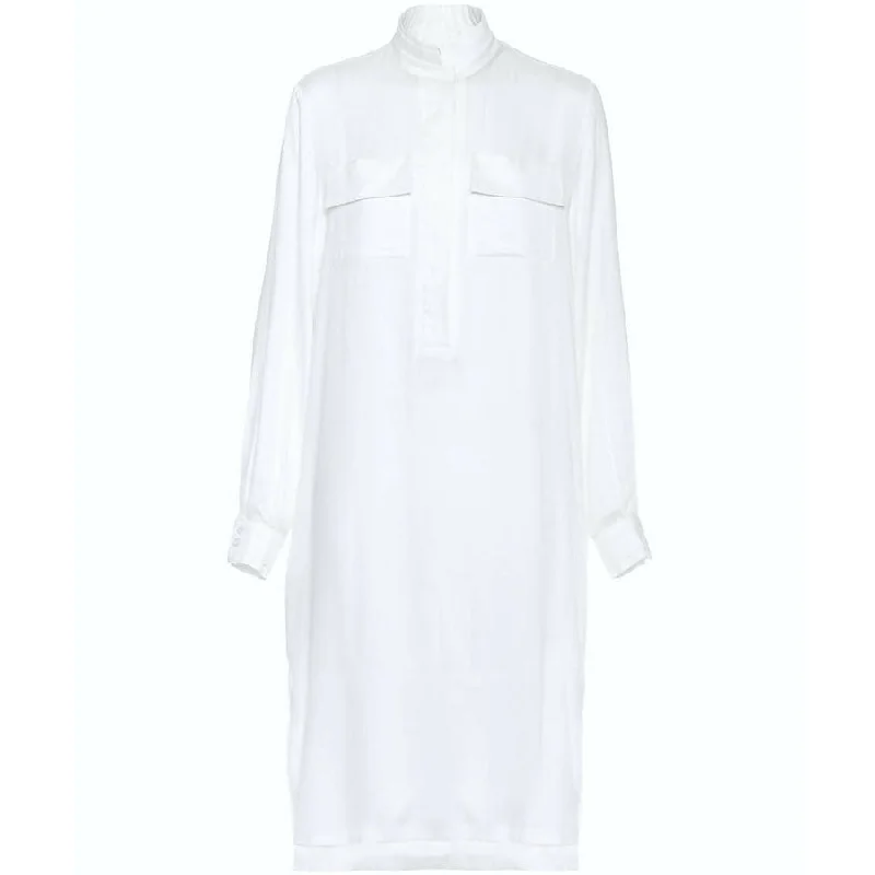 WHITE MIDI SHIRT DRESS ""BRITTA""