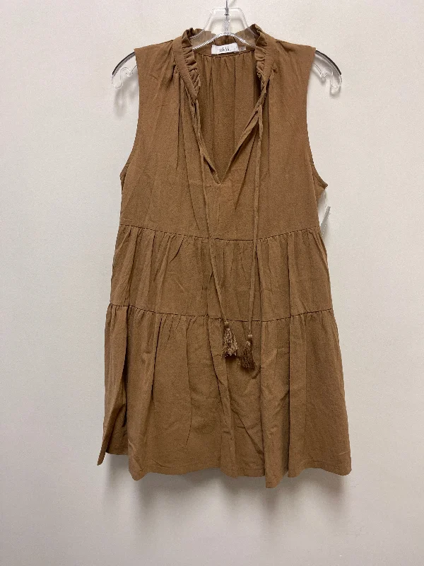 Brown Dress Casual Short Tamotsu, Size S