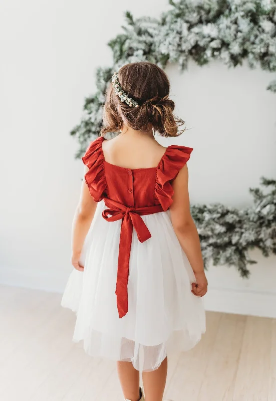 Clara Christmas Dress (red) PREORDER