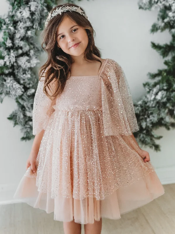 Uma Sequin & Tulle Dress (pink) PREORDER