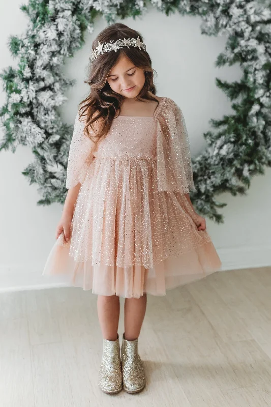 Uma Sequin & Tulle Dress (pink) PREORDER