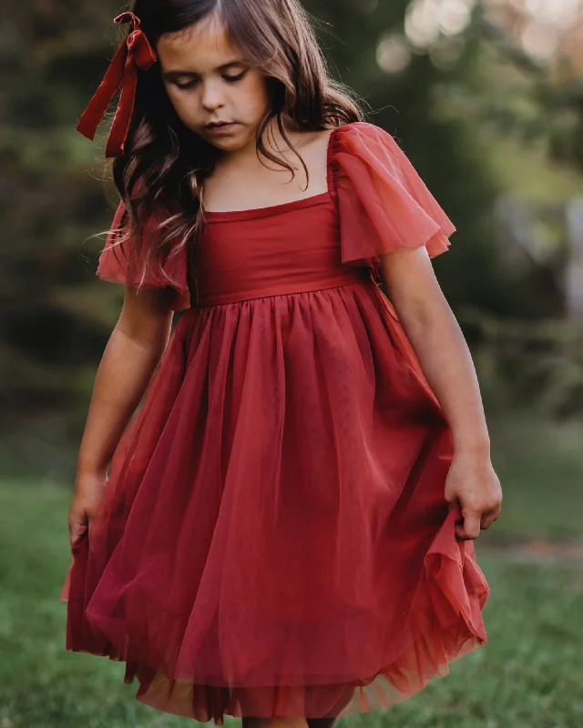 Fawn Tulle Dress (red)