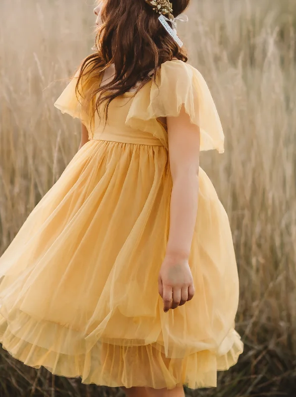 Fawn Tulle Dress (saffron)