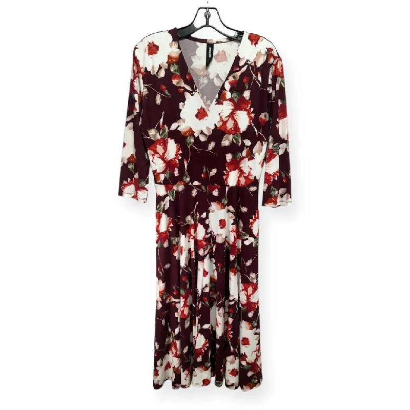 Floral Print Dress Casual Midi Agnes & Dora, Size M