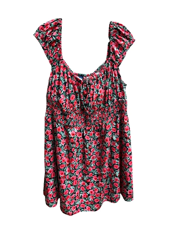 Floral Print Dress Casual Short Old Navy, Size 2x