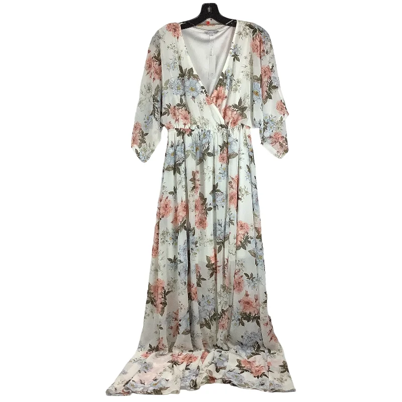 Floral Print Dress Party Long Clothes Mentor, Size S