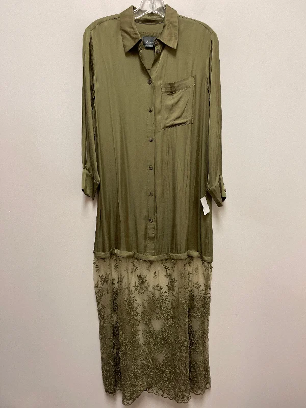 Green Dress Casual Maxi Anthropologie, Size Xxs