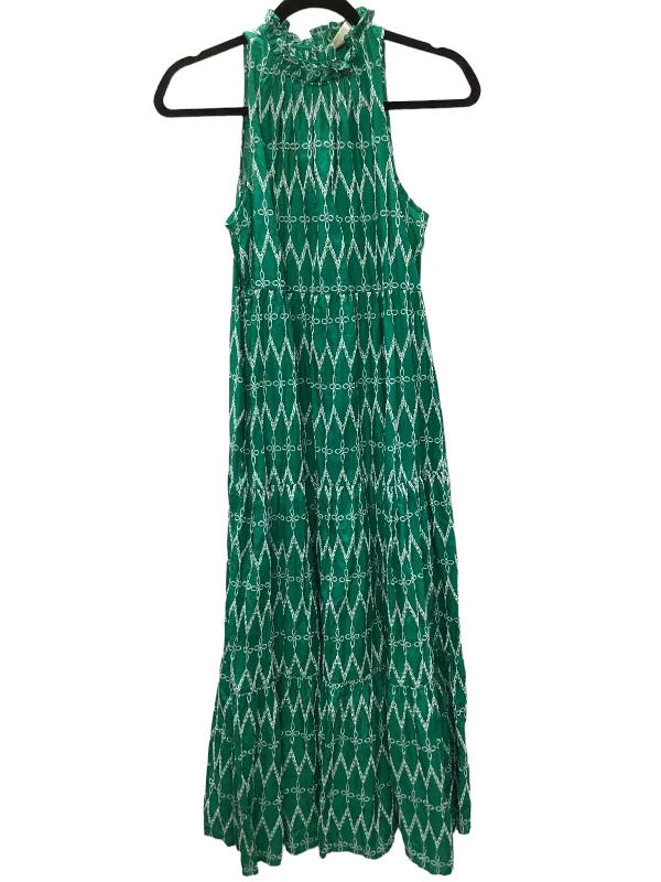 Green Dress Casual Midi Universal Thread, Size Xs