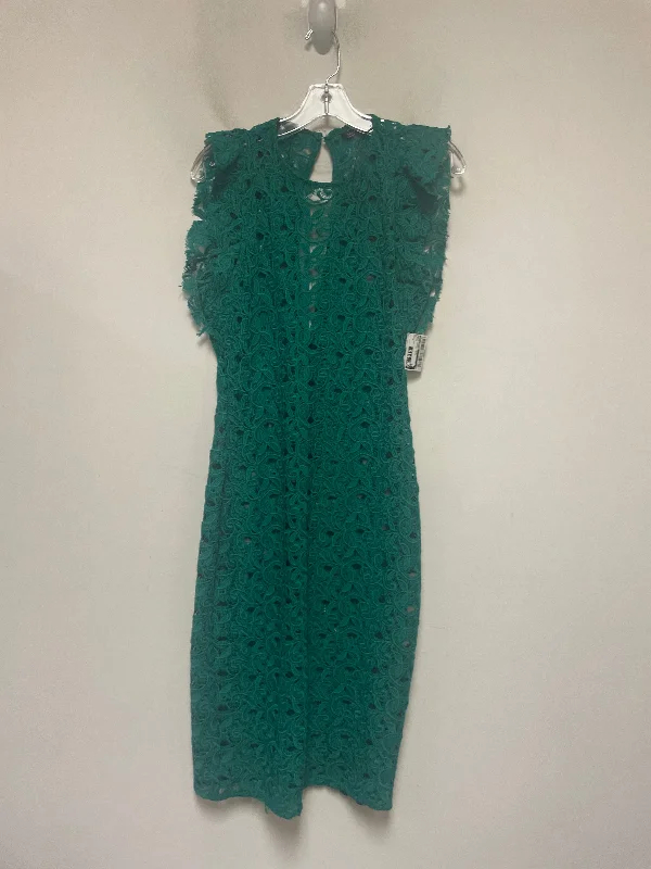 Green Dress Casual Midi Zara Women, Size M