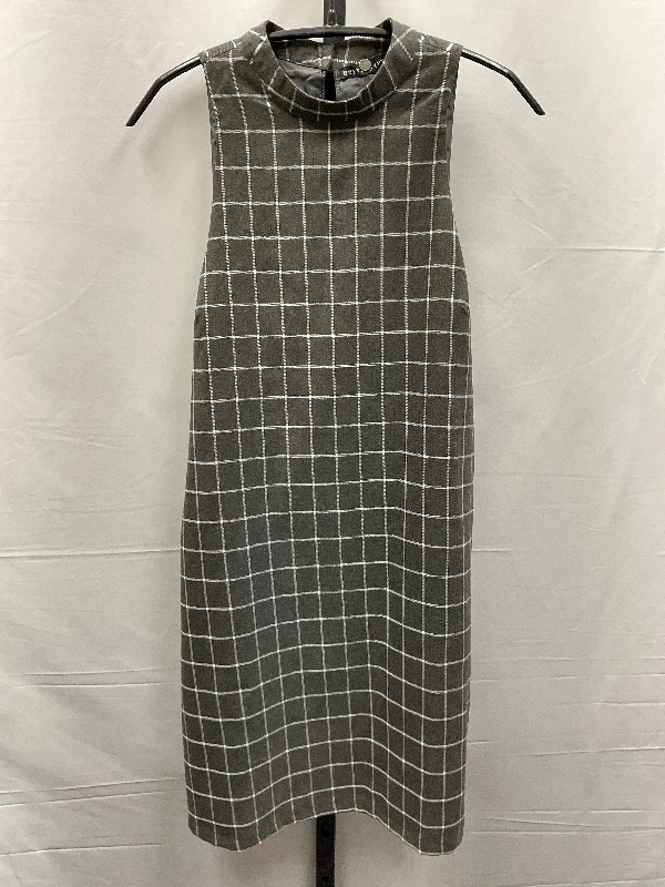 Grey & White Dress Casual Midi Hyfve, Size M