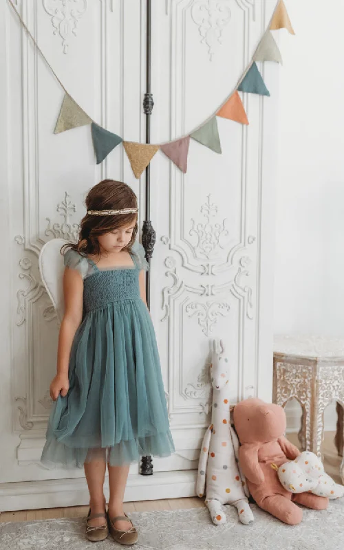 Juliet Tulle Dress (soft teal)