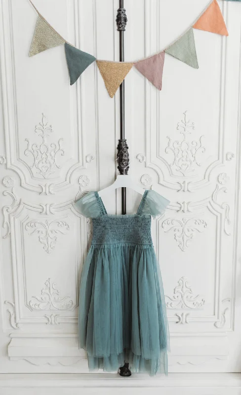 Juliet Tulle Dress (soft teal)