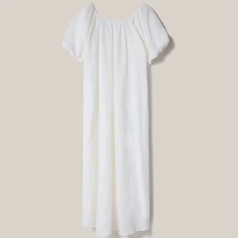 LOOSE TUNIC DRESS ""CARA"" IN MILKY WHITE