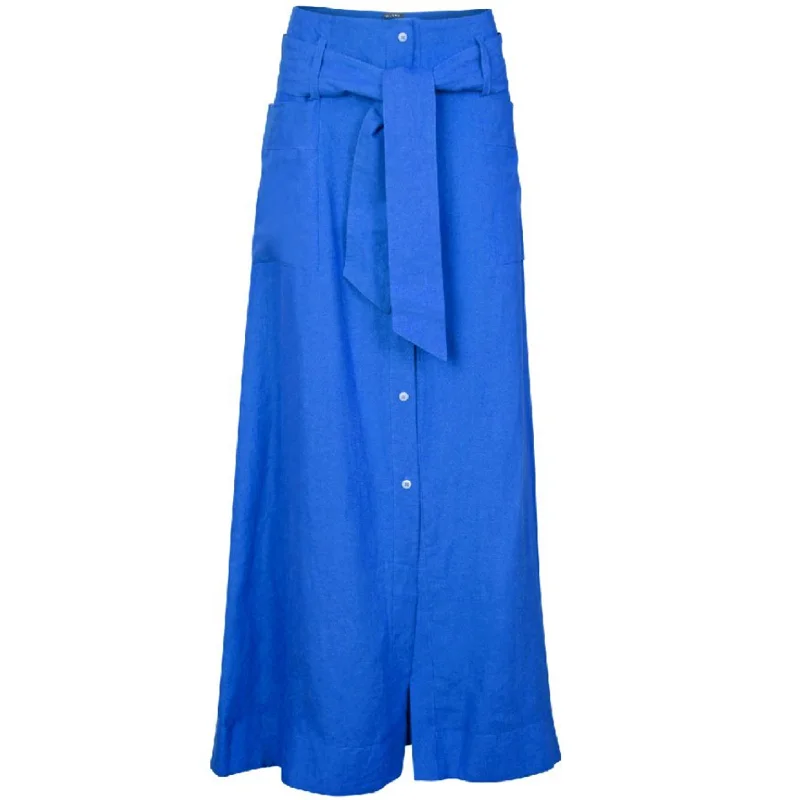 ORGANIC LINEN SKIRT ""NOMADE"" IN BLUE