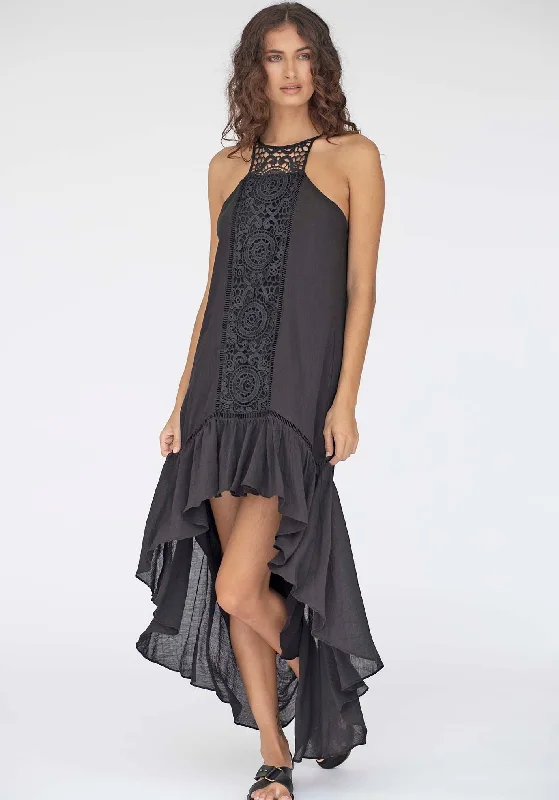 Noosa Lace Front High Low Hem Dress