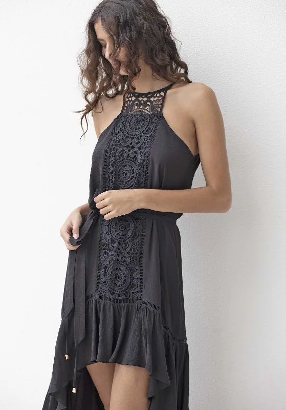 Noosa Lace Front High Low Hem Dress