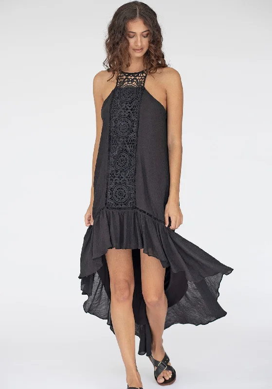 Noosa Lace Front High Low Hem Dress