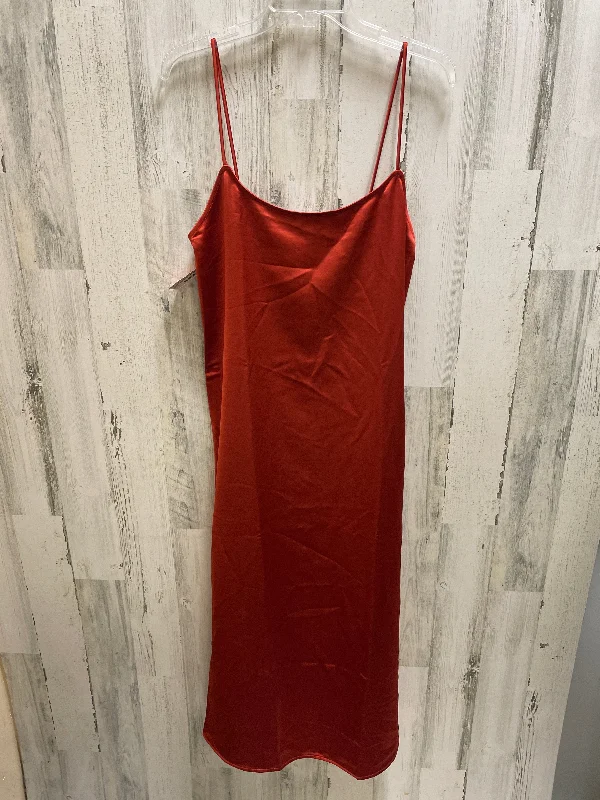 Orange Dress Casual Midi Calvin Klein, Size M