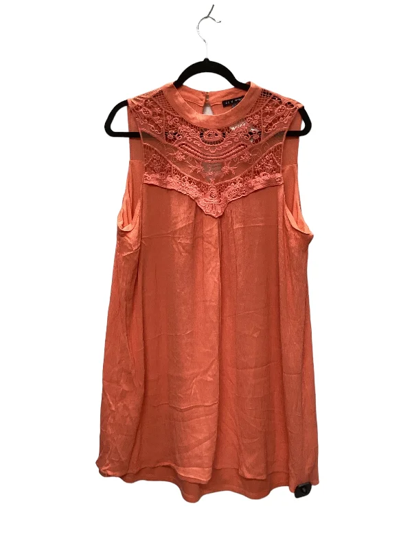 Orange Dress Casual Short As U Wish, Size 2x