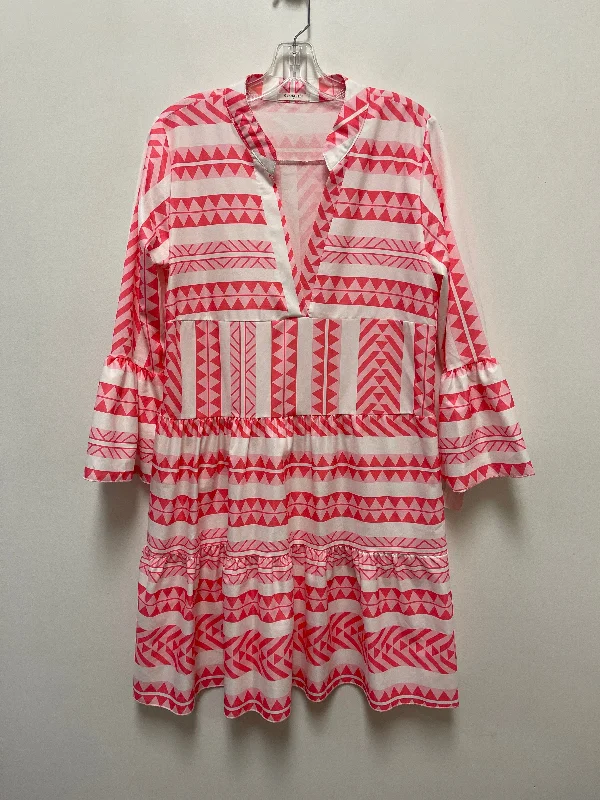 Pink Dress Casual Short Clothes Mentor, Size S