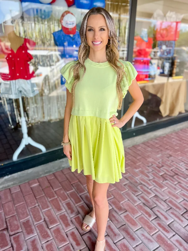 Sweet Lime Twofer Mini Dress