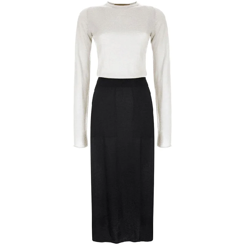 CASHMERE TWO PIECE MIDI DRESS ""WALLY""