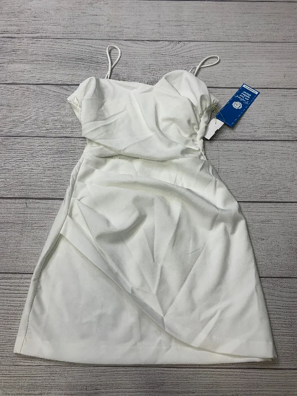 White Dress Casual Short Zara, Size M