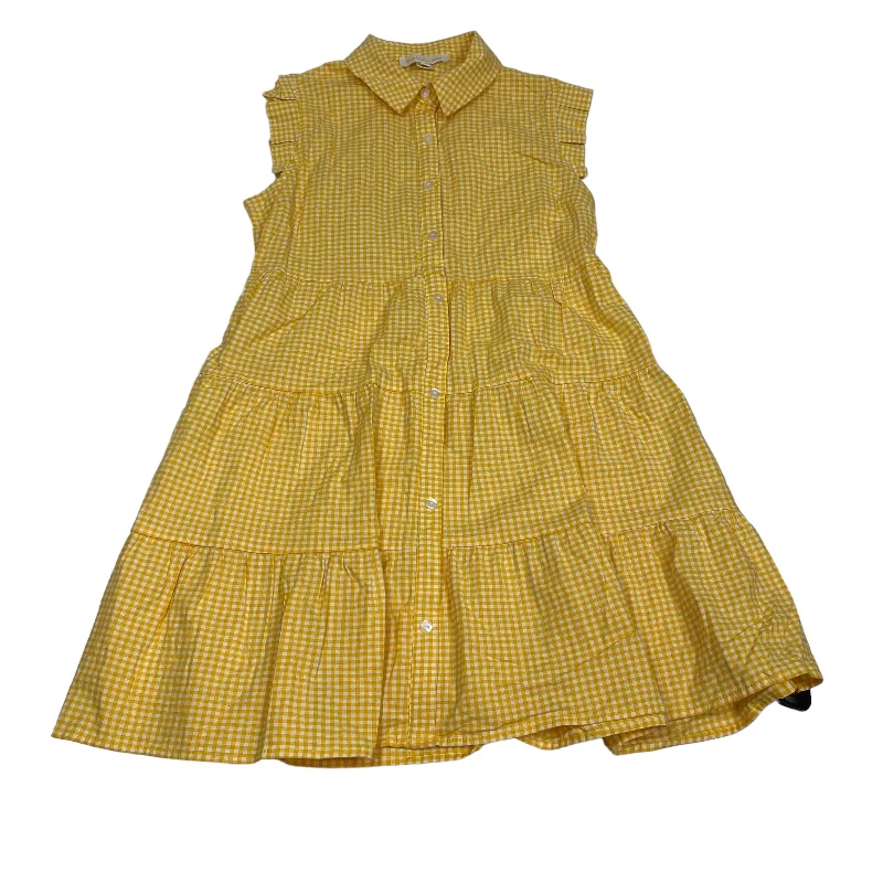 Yellow Dress Casual Short Monteau, Size M