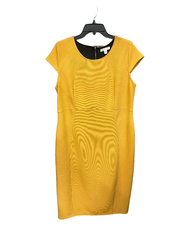 Yellow Dress Work Cato, Size 16