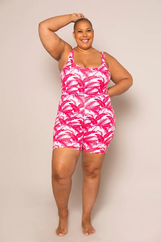 Api Playsuit in Pink Banana Leaf