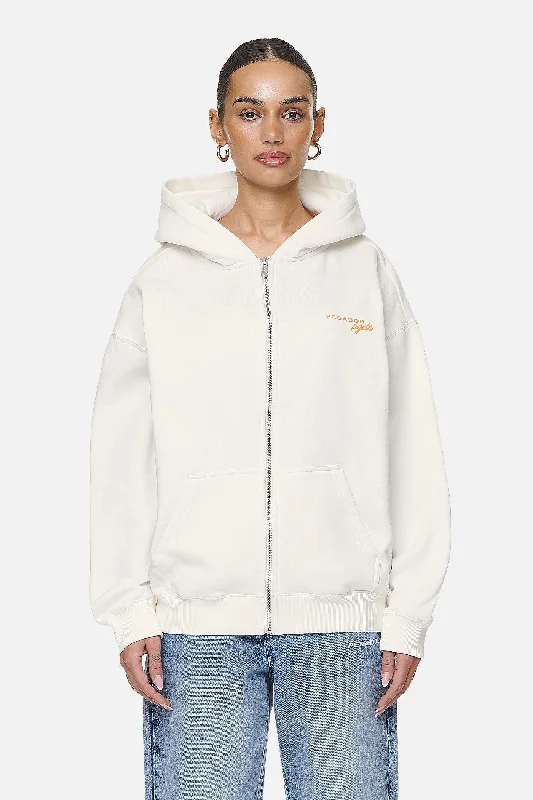 Berri Oversized Zip Hoodie Washed Coconut Milk