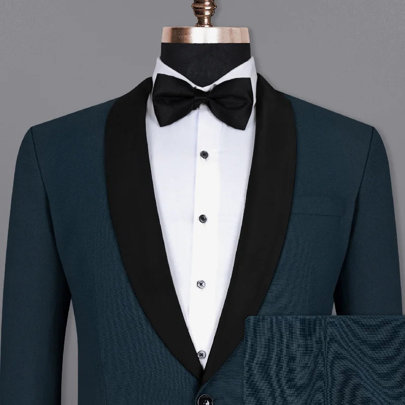 Biscay Blue Wool Rich Tuxedo Suit