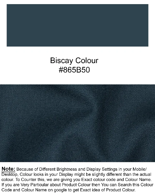 Biscay Blue Wool Rich Tuxedo Suit