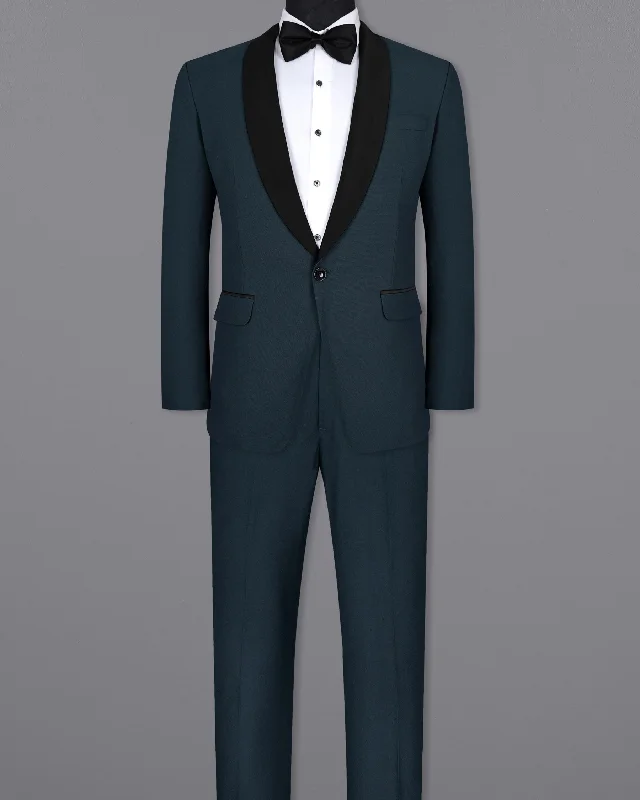 Biscay Blue Wool Rich Tuxedo Suit