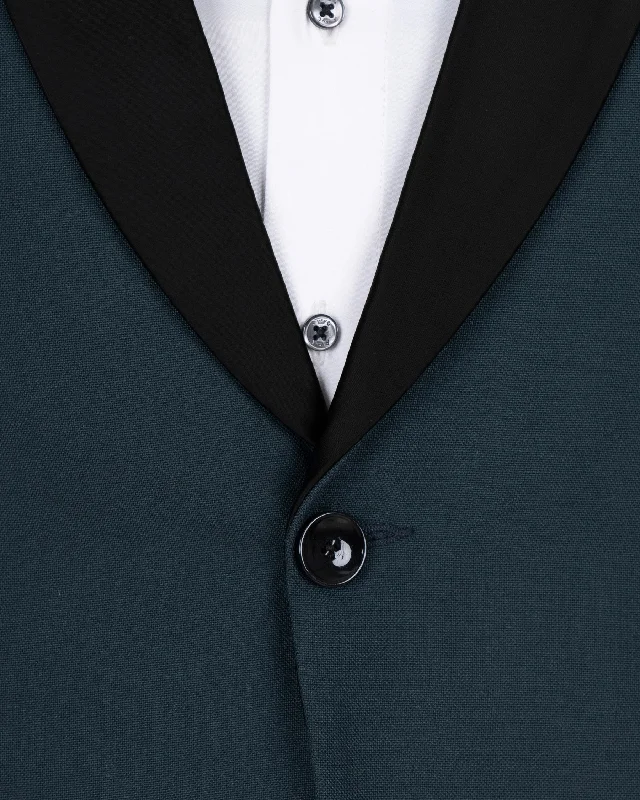 Biscay Blue Wool Rich Tuxedo Suit