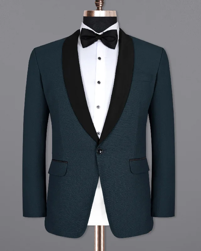 Biscay Blue Wool Rich Tuxedo Suit