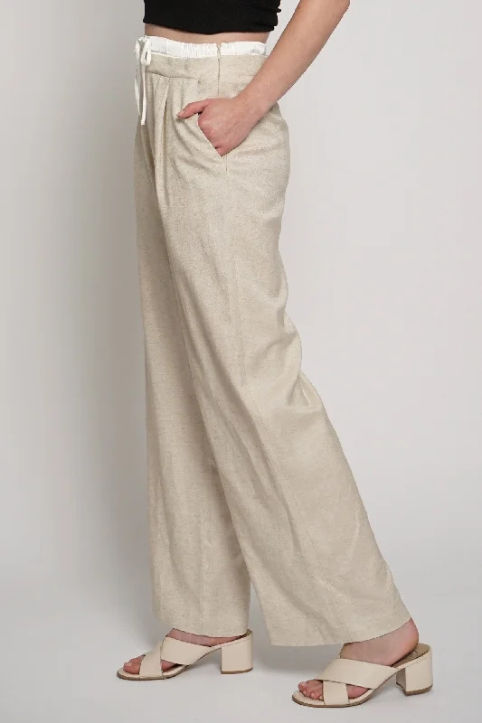 Boa Linen Pant I Natural