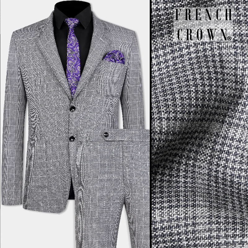 Boulder Gray Windowpane Wool Rich Sports Suit