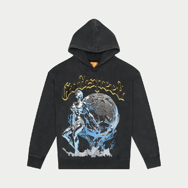 Chrome Seduction Embroidered Hoodie (Black)