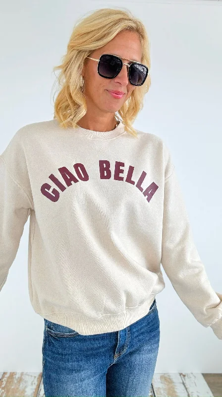 Ciao Bella Fleece Sweatshirt - Cream