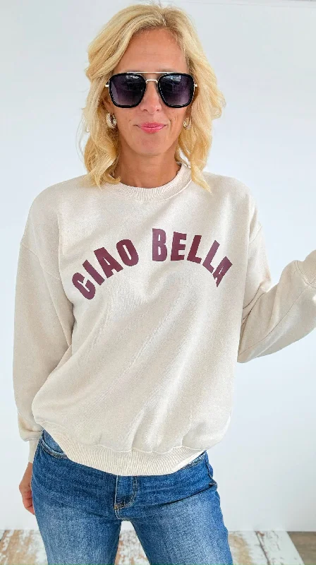 Ciao Bella Fleece Sweatshirt - Cream